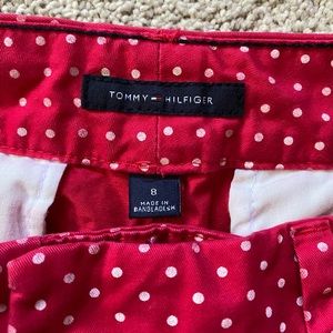 Red with white polka dots